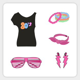 Womens 80´s Outfit Magnet